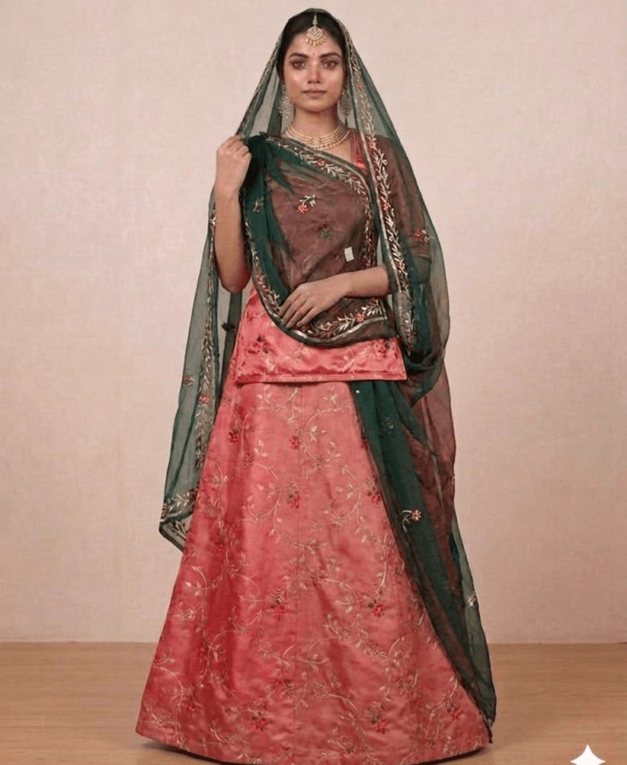 POSHAK IN PYOR FABRIC WITH SUPER JAPANI TORA WORK ODHNI