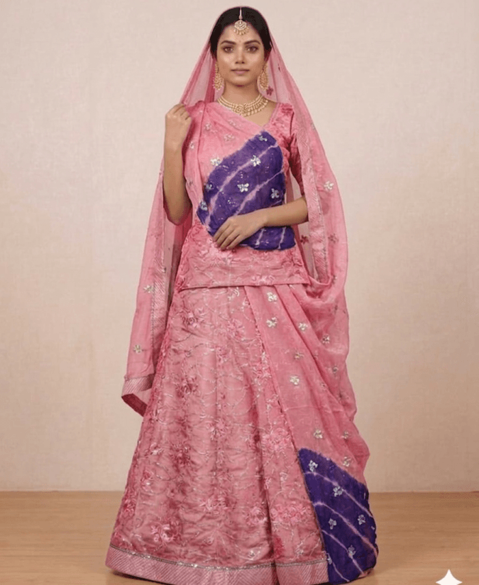 FABRIC/-POSHAK IN TISSUE FABRIC WITH THAKURJI PYOR ODHNI