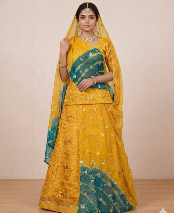 FABRIC/-POSHAK IN TISSUE FABRIC WITH THAKURJI PYOR ODHNI